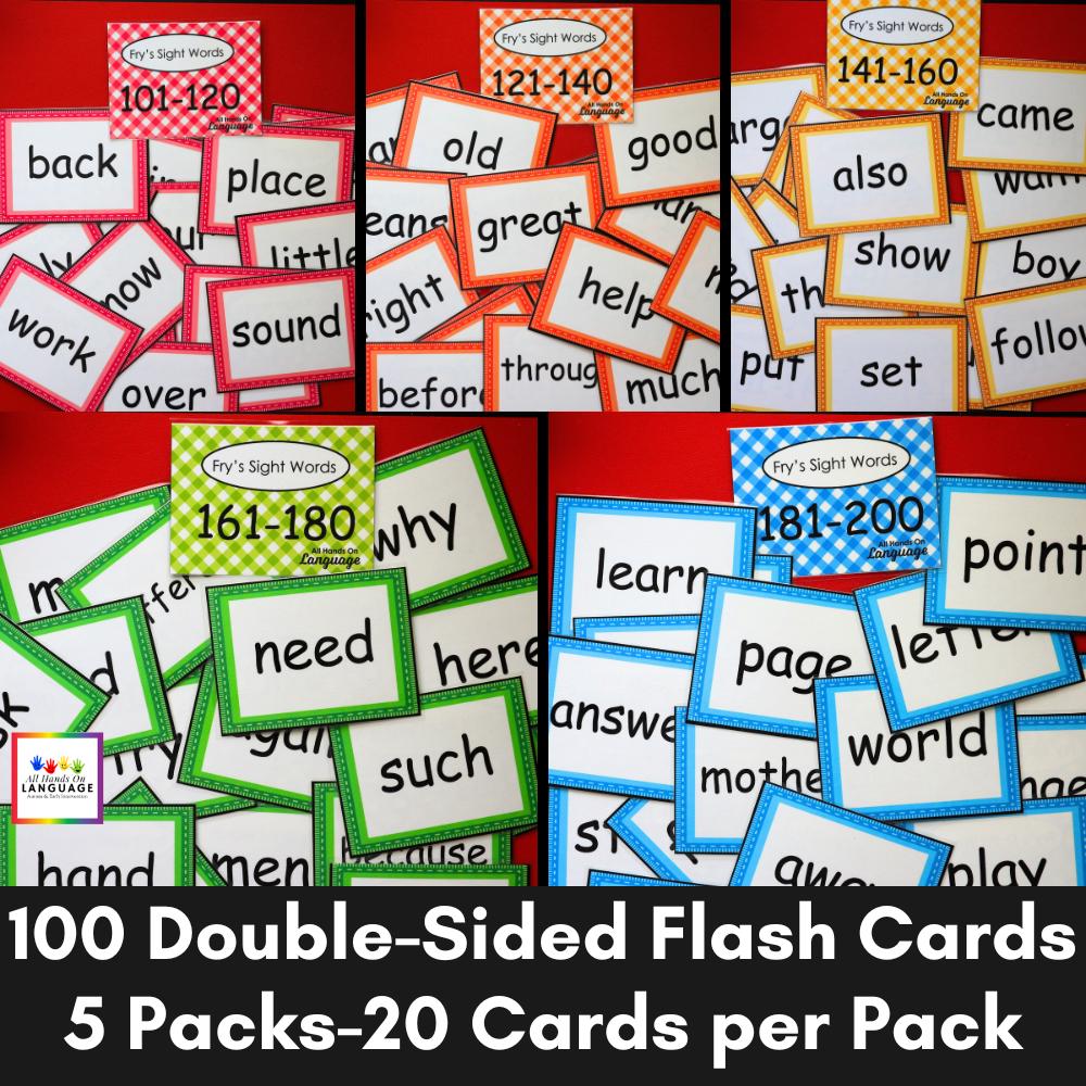 Fry's Second 100 Sight Words Flash Cards (printable PDF) - Etsy