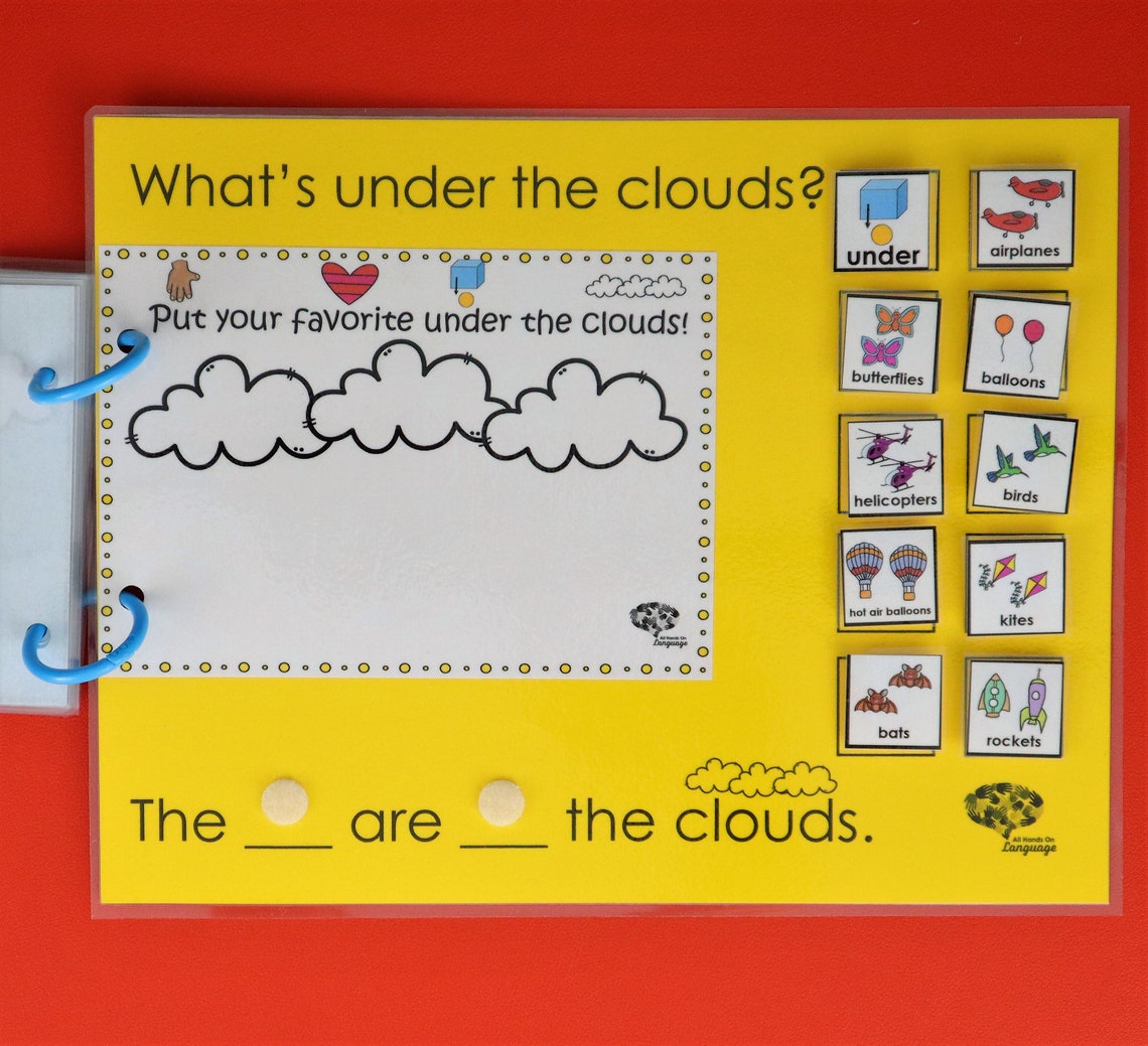 What's Under the Clouds Interactive Book Sentence Etsy