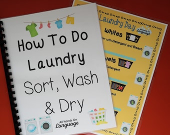 How To Do Laundry INFORMATION Book, Learn How To Sort, Wash, and Dry Laundry, with Bonus Poster! Teen, College, Adult Gift PDF Printable