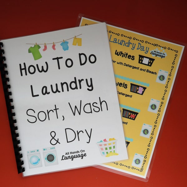 How To Do Laundry INFORMATION Book, Learn How To Sort, Wash, and Dry Laundry, with Bonus Poster! Teen, College, Adult Gift PDF Printable