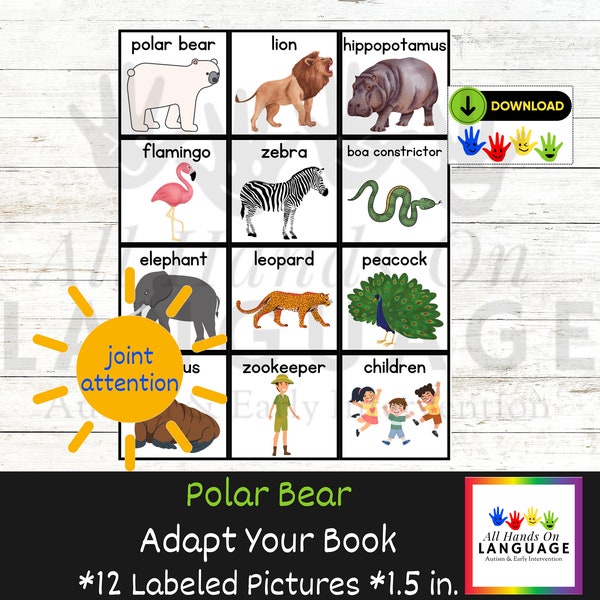 Polar Bear, Polar Bear Adapt YOUR Book Picture Set, Match to the Story, Engagement Activity, Autism Learning Printable Materials