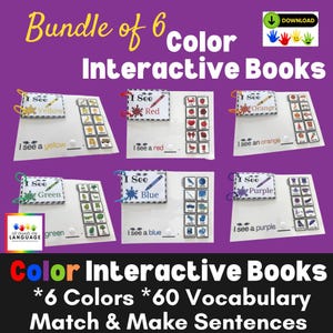 Interactive Color Book Bundle: Speech Therapy & Autism (Digital Download)