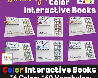 Interactive Color Book Bundle: Speech Therapy & Autism (Digital Download)