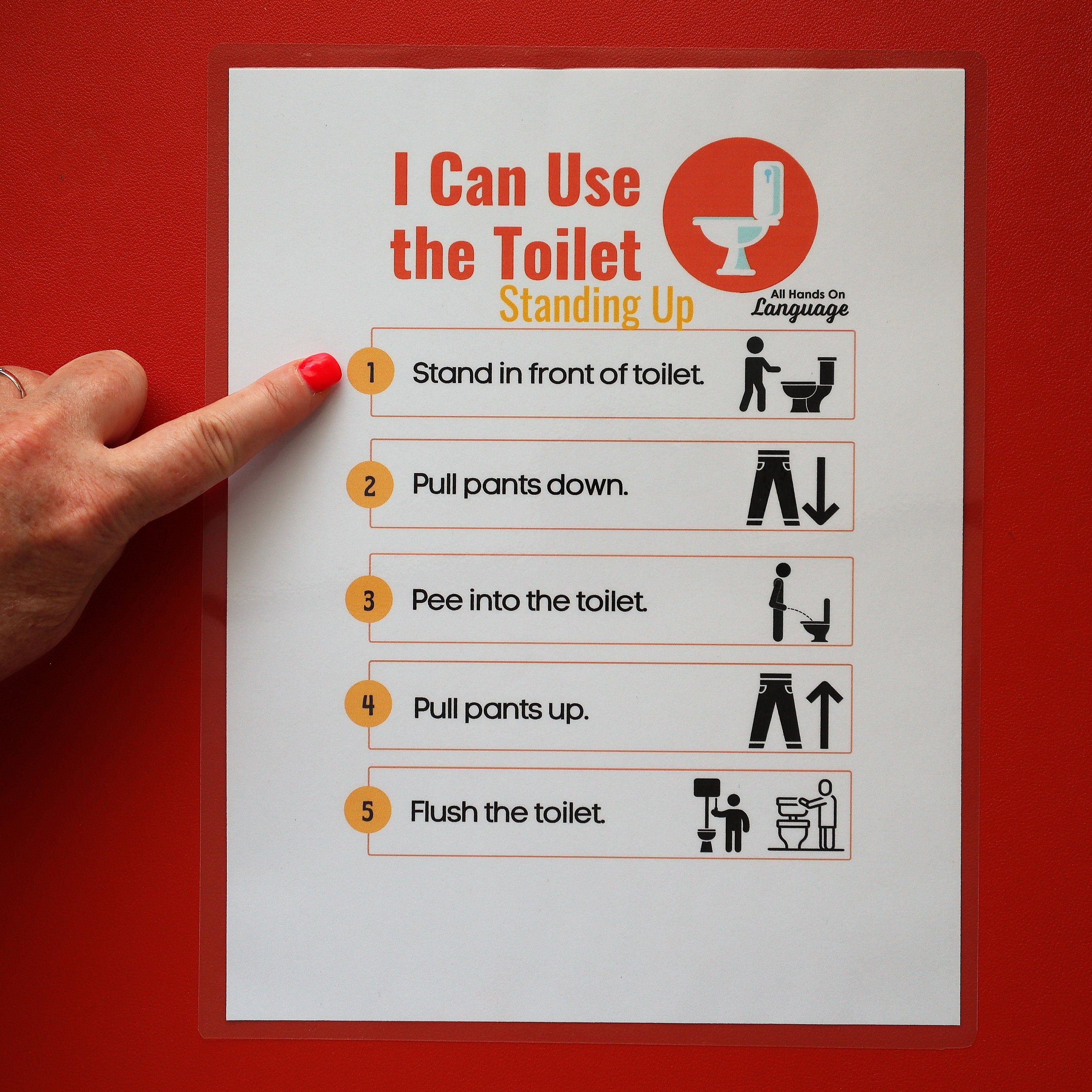 Toileting Sequence Chart I Can Use the Toilet Standing Up Etsy