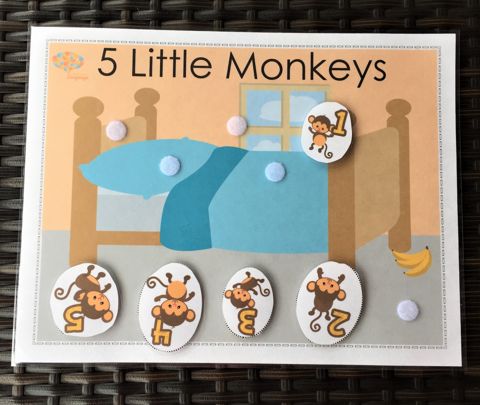 monkeys jumping on the bed toy