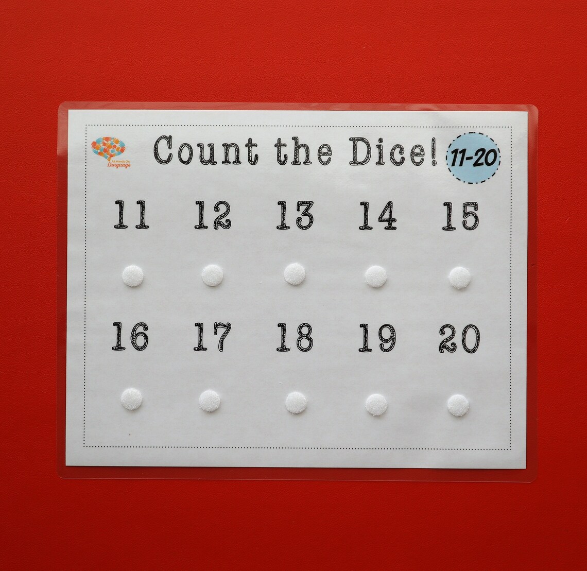 DIGITAL Dice Numbers 1120 Count and Match Activity Count Etsy India