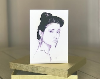 Tarjetas de retrato - tarjetas de notas de arte y tarjetas de bolsillo