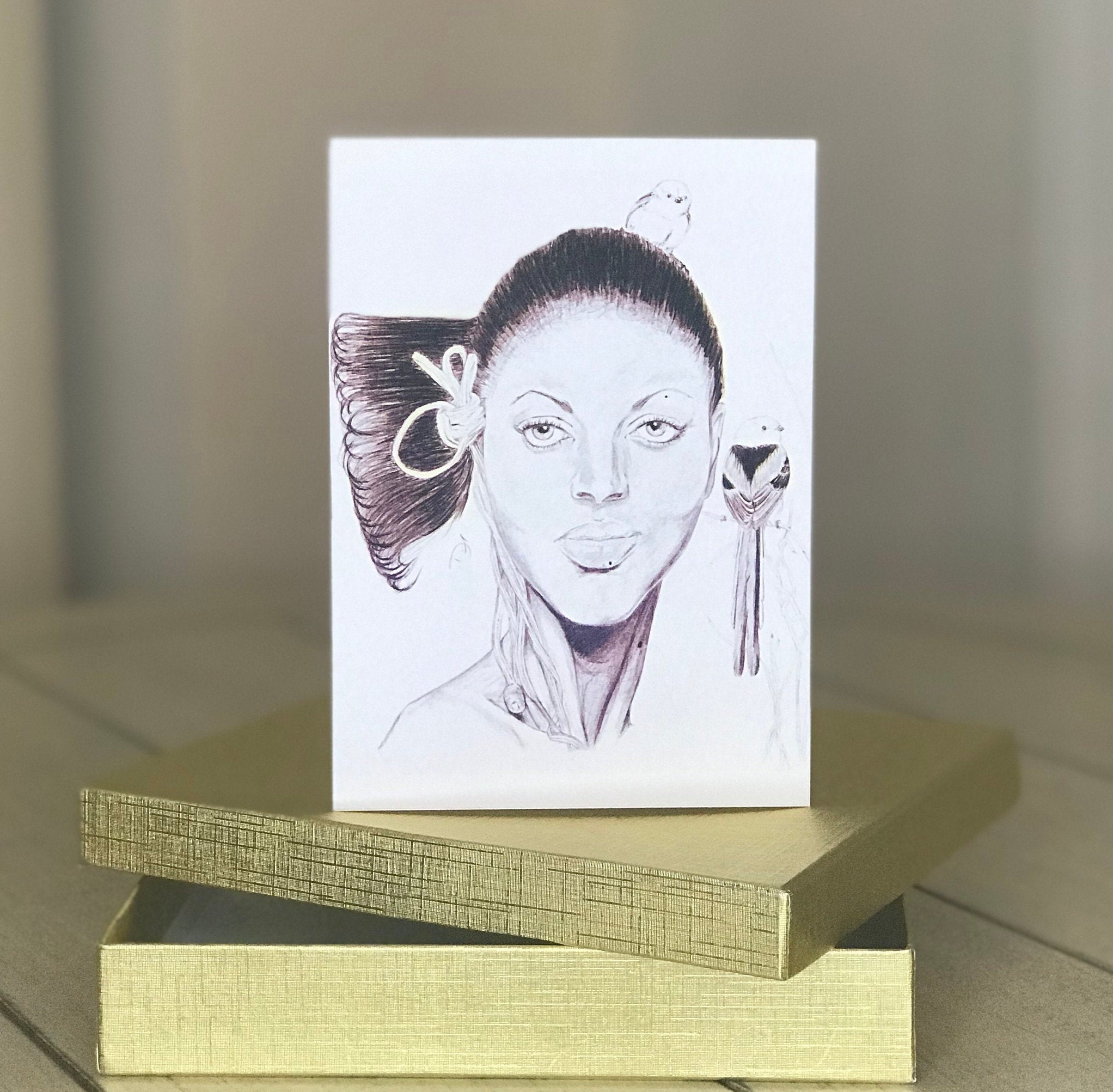 Portrait Notecards Art Notecards and Pocket Notecards Etsy UK