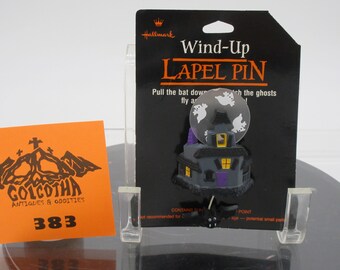 Haunted house lapel pin