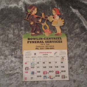 Funeral Advertisement Calendar