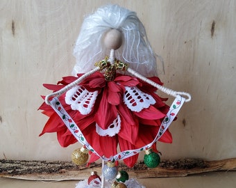 Christmas flower fairy doll / one of a kind holiday fairy doll