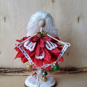 Christmas flower fairy art doll / one of a kind holiday fairy figurine: