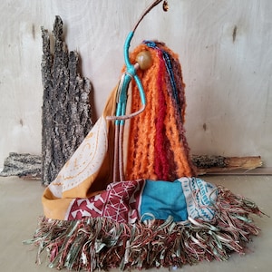 Handmade Yoga Pose Art Doll: One-of-a-Kind Collectible Figurine