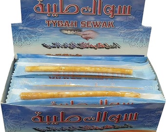 Miswak Natürliche Zahnbürste – Tybah Natürliche Bio-Zahnbürste Zahnaufhellung Mundhygiene Zahnpasta-Stick Siwak | مسواك طيبة