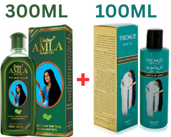 DABUR AMLA Hair Oil Original 300ML Trichup Healthy, Long & Strong Hair Oil  100ml زيت املا زيت تريشوب 