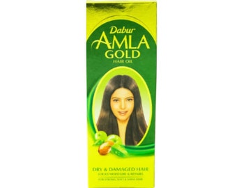 Dabur Amla Gold Hair Oil 200 Ml , Dry and Damaged hair | زيت شعر املا الذهبي