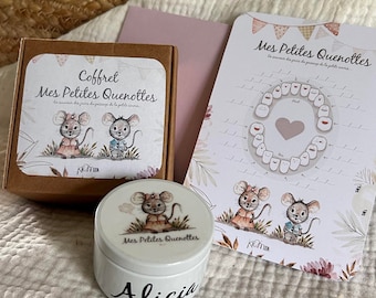 Box Box Milk tooth box / quenottes / little mouse / milk teeth card / milk tooth kit / baby child teeth card