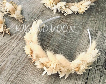 Edène Collection Headband Wedding boho theme dried flowers, headband, boho, hair