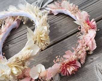 Head crown Wedding boho theme dried flowers, headband, boho, hair