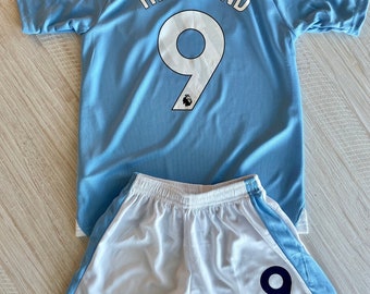 Erling Haaland 9 Manchester City F.C. Enfant 23-24 ans Jersey W-Short TAILLE ENFANT