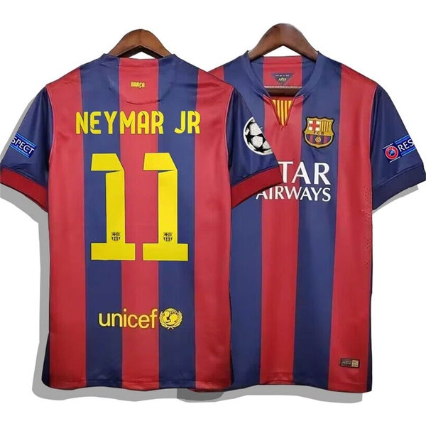 Fc Barcelona 2015 CL Endspieltrikot Neymar Junior-Barcelona 2014-2015 Neymar 11 Klassisches Fußballtrikot