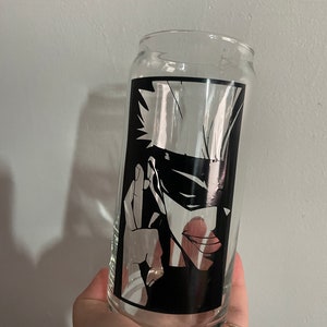 20oz Glass Cup Anime Gojo One Sided