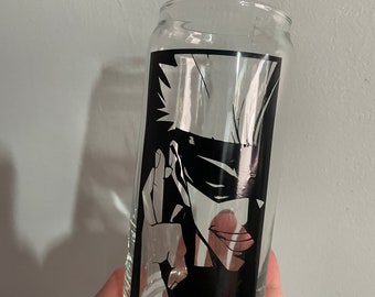 20oz Glass Cup Anime Gojo One Sided