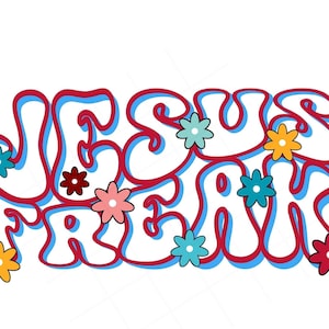 Adesivo de Jesus - Decalque de Jesus - Jesus SVG - Jesus SVG retrô - Jesus Freak - Camiseta de Jesus - Download digital - Arquivo de sublimação - Arquivo Cricut