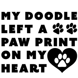 Goldendoodle Pfotenabdruck SVG: Doodle Hundeliebhaber Design (Digitaler Download