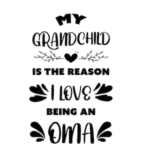 Oma SVG - Muttertag - Großmutter SVG - Oma Geburtstagsgeschenk SVG - Digital Download - Cricut - Sublimationsdatei