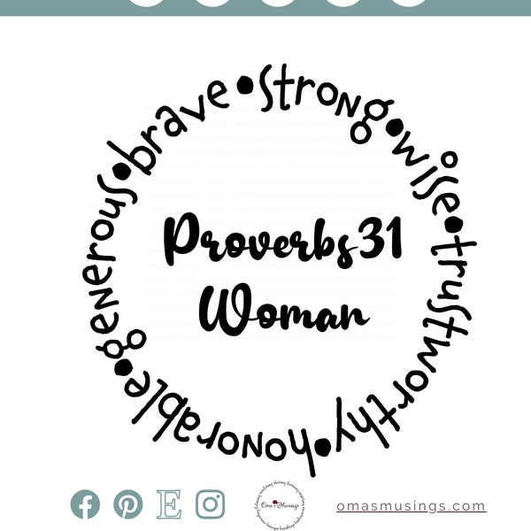 Proverbs 31 Woman SVG - Proverbs 31 SVG - Christian Svg - Christian Woman Shirt Svg - Digital Download - Sublimation File