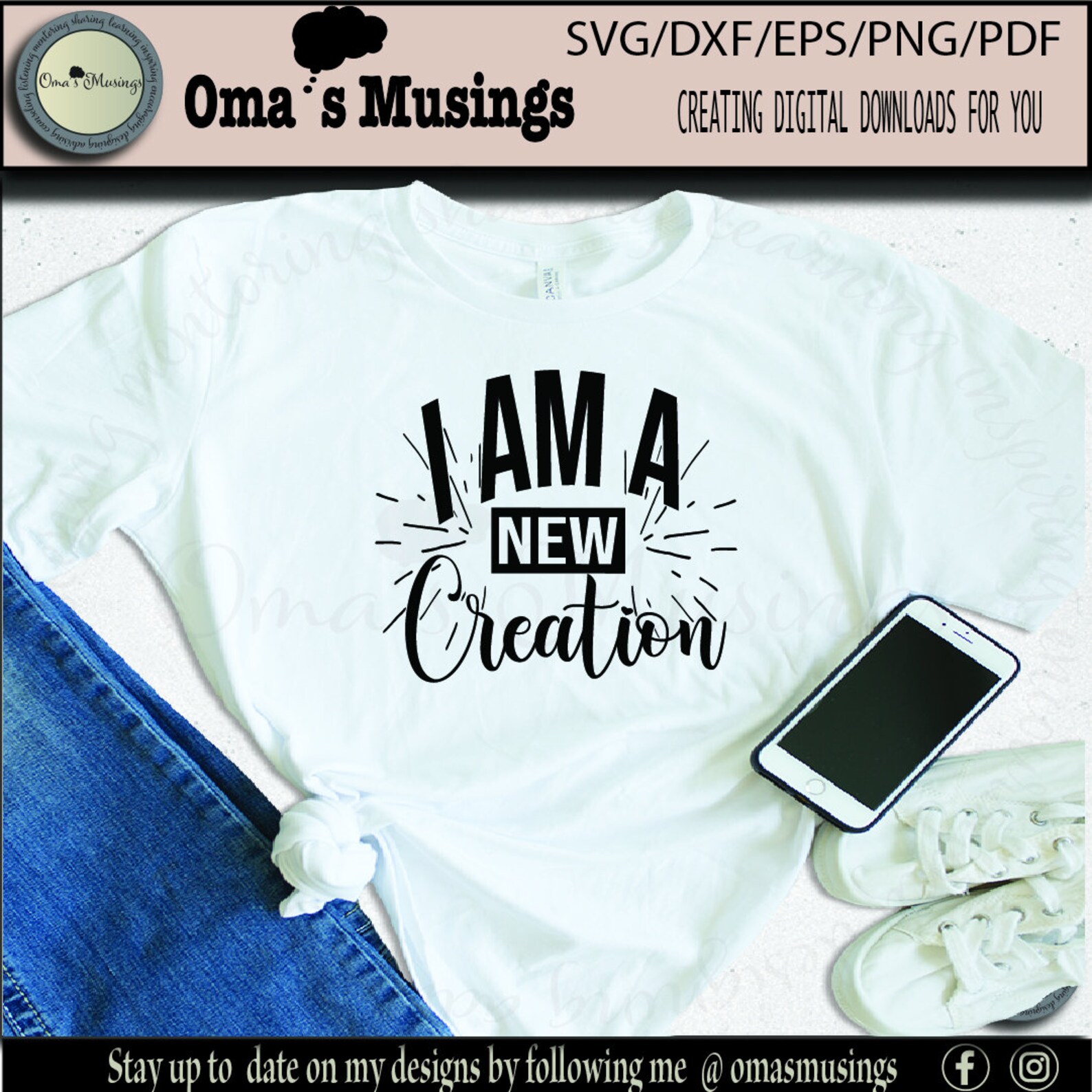 I Am A New Creation SVG 2 Corinthians 5 New Creation Verse | Etsy