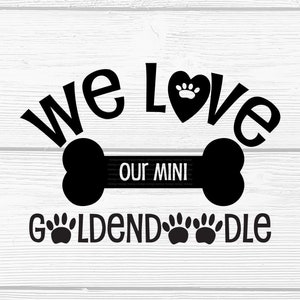 Doodle Lover SVG - Doodle Svg - Decalque de carro Goldendoodle - Mini Goldendoodle SVG, - Download digital - Cricut - Arquivo de sublimação