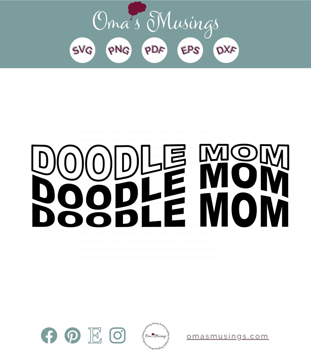 Doodle Mom SVG Wavy Text Doodle Mom Goldendoodle Mom SVG - Etsy