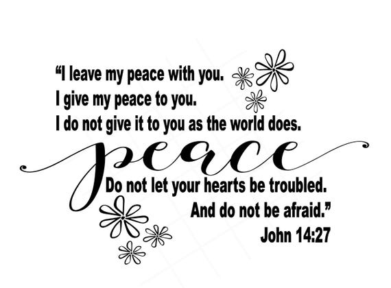 John 14:27 Bible Verse SVG - Christian Sticker - Christian