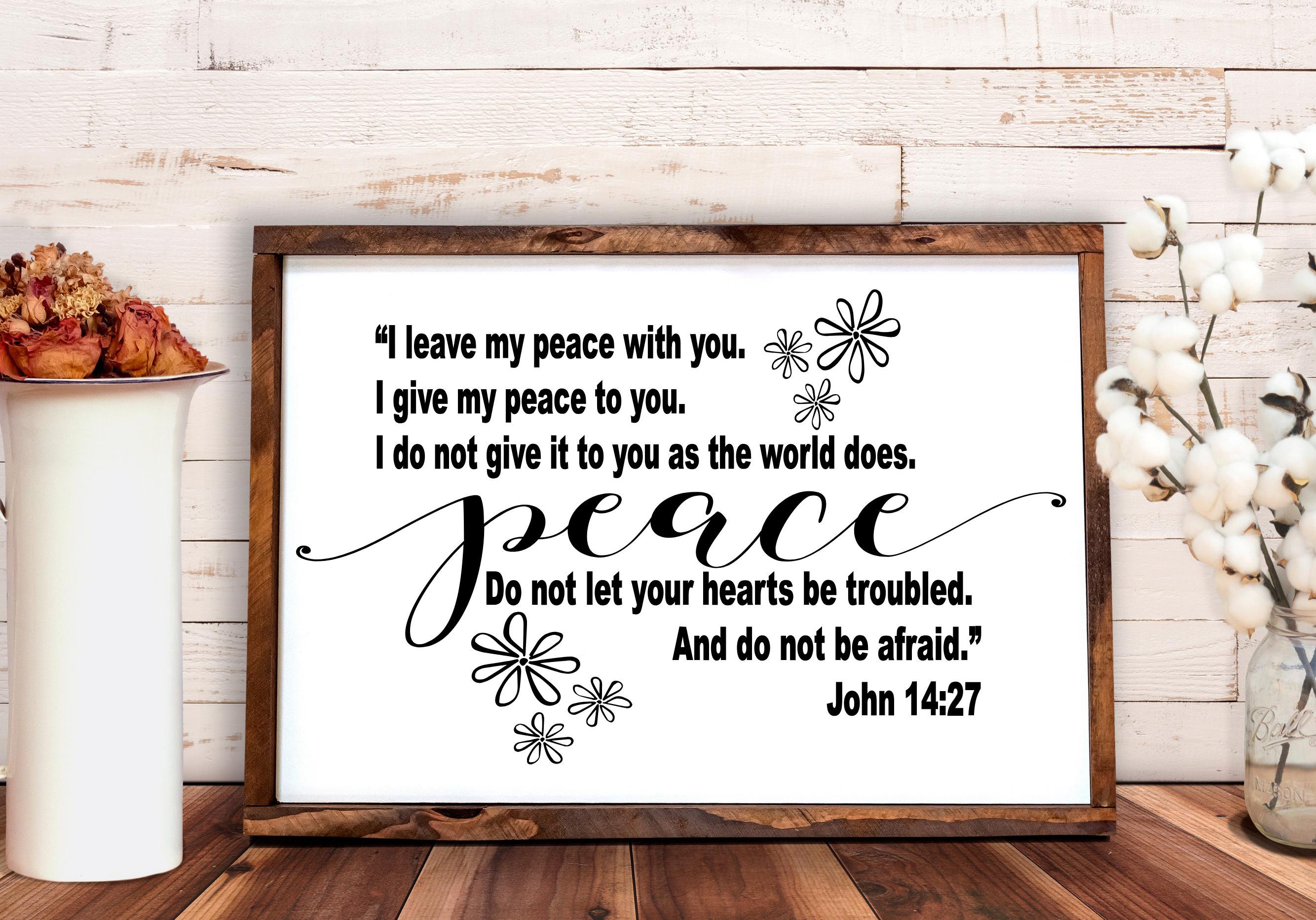 John 14:27 Bible Verse SVG - Christian Sticker - Christian