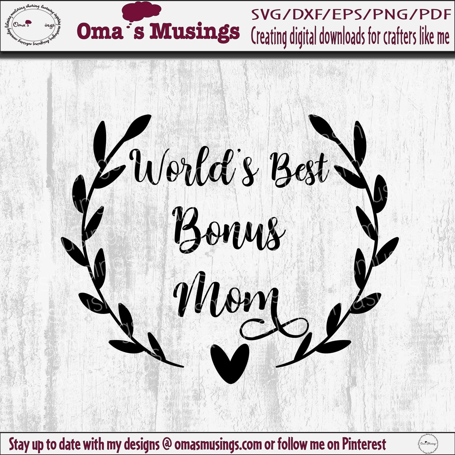 World's Best Bonus Mom SVG Bonus Mom SVG Mother's Etsy