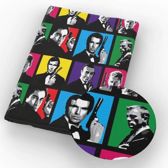 James Bond Fabric Classic Movie Pop Culture 100 Cotton Sewing Etsy