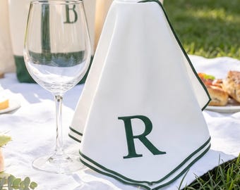 Custom Monogrammed Wine Glass Polishing Cloth, Embroidered Stemware Drying Towel, Gift for Wine Lovers S07