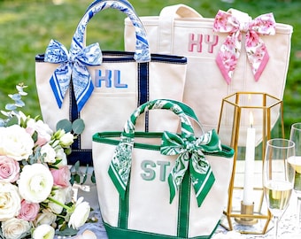 Mini Canvas Tote Bag | Monogrammed Tote | Personalized Beach Bag  | Embroidered Travel Bag | Summer Tote Bag | Bridesmaids' Favors SJ06