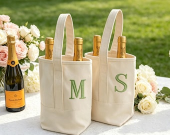 Bolsa para botellas de vino de despedida de soltera, bolsa personalizada bordada para botellas de vino, regalo para despedida de soltera, portabotellas de vino personalizado para el grupo de amigas de la novia SJ05