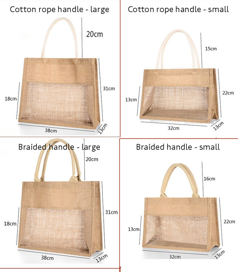 Personalized Burlap Gift Bags, Custom Burlap Bag, Tote Gift Bags