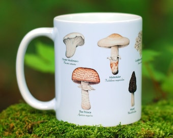 Mushroom Mug - Edible Species Mushroom Cottage Core Decor