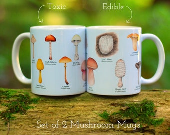 Mushroom Mugs - Gift Set of Two