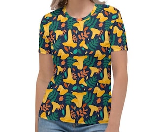 Cantharel Paddestoel Patroon Dames T-Shirt