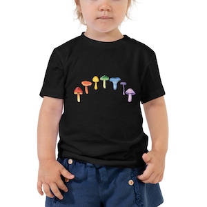 Rainbow Mushroom T-Shirt for Toddlers