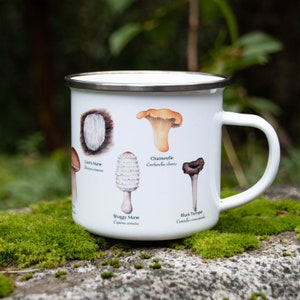 Edible Mushrooms Enamel Camping Mug