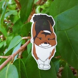 Corgi Dog Vinyl Diecut Sticker Laptop Decal Tail Wag