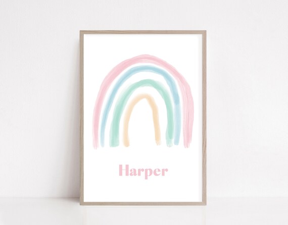 pastel rainbow nursery decor