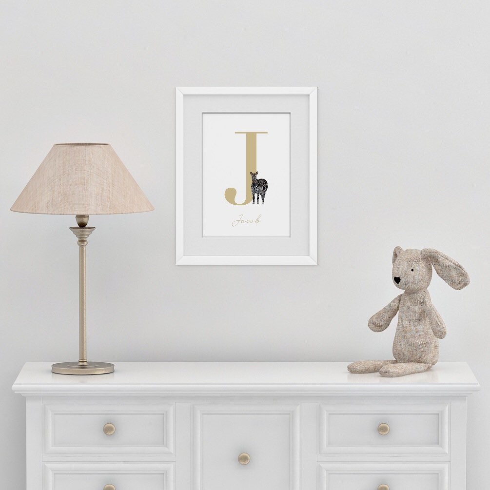 Erste Zebra Druck Safari Kinderzimmer Dekor personalisierte | Etsy